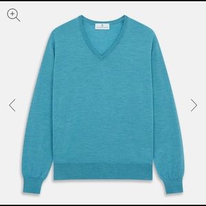 Turnbull and Asser Turquoise Cashmere Sweater